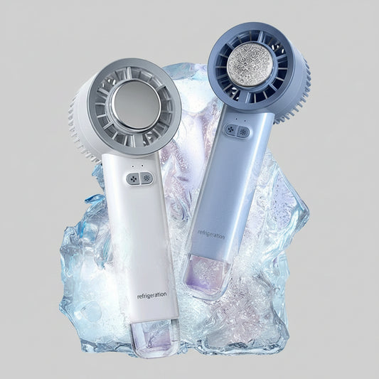 2024 Summer Gadget Handheld Turbo Jet Fan Mini Portable Ice Cold Fan Generation Brushless Motor Wind High Speed Duct Fans Violent Blower