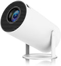 HY300 Mini Portable Projector, Support 4K 1080P with Dual-Band WIFI6 5G Wireless 5.0 Bluetooth Android 11, 180° Rotatable, Auto Keystone Correction, 35"-130" Screen Video Projector